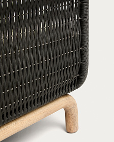 Уличный диван Alipa из акации и темно-серой веревки 165 см