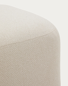 Пуф Martina из шенилла цвета экрю 123 x 85 см