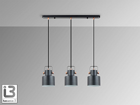 Erika Линейный подвес 3L черный-медный