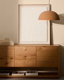 Olvin Абстрактная картина на белой бумаге с рельефным рисунком 73,6 x 93,6 см