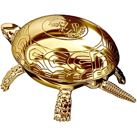 Пресс-папье/колокольчик TURTLE M-700 L GOLD 23kt