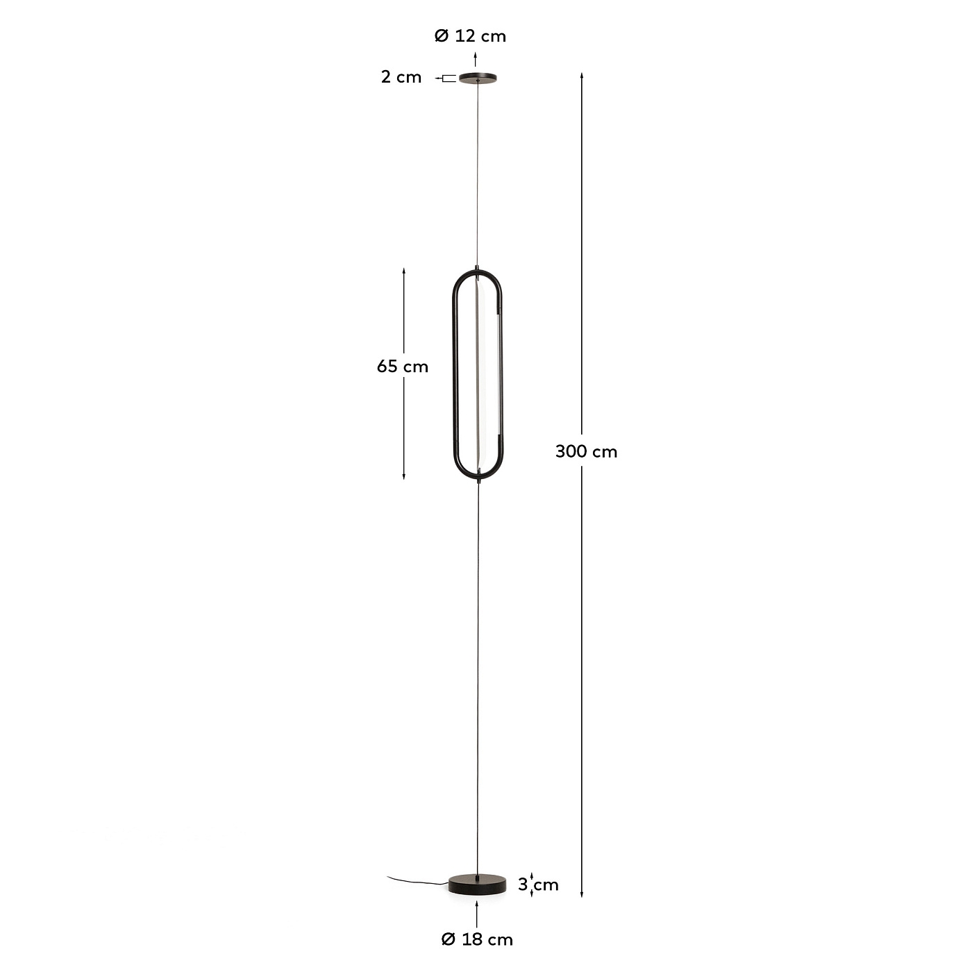 Потолочный светильник Bow из черного алюминия, Ø 16 см