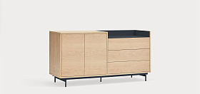 Сервант Valley 2D3Dr дуб/темно-серый металл