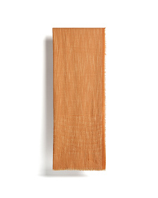 Плед Sareli из оранжевой смесовой шерсти 130 x 170 см