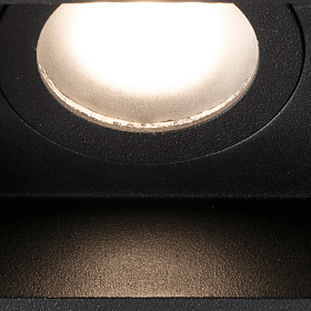 Встраиваемый светильник квадратный Hyde черный GU10 IP44