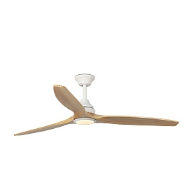 Вентилятор ALO DC Ш1520MM  белый / дерево 3 PALAS 20W CCT
