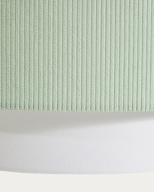 Подвесной светильник Bianella из хлопка и бирюзового вельвета