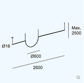 Подвес Tubs Modular Lineal Double with Arch 00-A152-05-M1