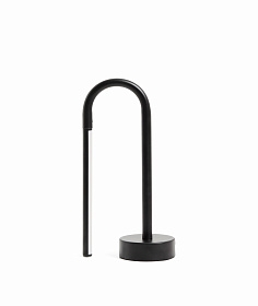 Переносная настольная лампа Bow из черного алюминия