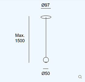 Подвесной светильник Punto Single Recessed 00-7900-05-05