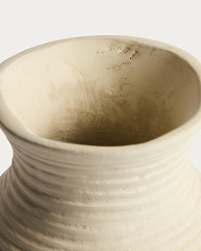 Ваза Pria из папье-маше бежевого цвета, 25см