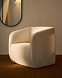 Кресло Milare из бежевой синели, 73 см