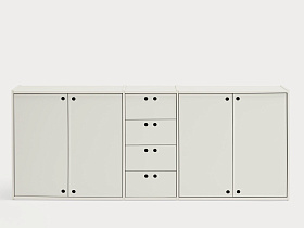 Сервант Wally 4D4D кремовый