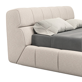 Кровать с решеткой Wanda 160*200 ткань Genesis 3 dove