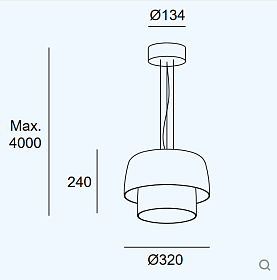 Подвесной светильник Levels 2 Bodies Ø320mm + Ø220mm 00-A027-05-08