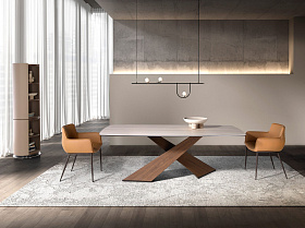 Стул 4177 из коричневой экокожи