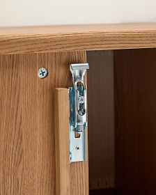 Шкафчик для ванной Mailen из ясеневого шпона в натуральной отделке, 90 x 45