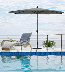 Зонт Riva 250x250 OLIVE (ANTHRACITE) с основанием и чехлом для хранения