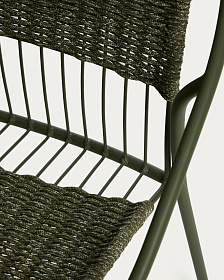 Уличный стул Atrani из оцинкованной стали и зеленой веревки