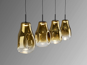 Aledis Люстра 4L черно-золотой