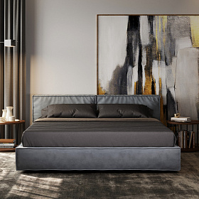 Кровать с подъемным механизмом Amber 160*200 ткань кат 3 Suede TL 517