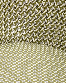 Подвесное кресло Saliga зеленого цвета из алюминия и искусственного ротанга