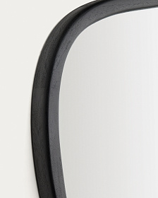 Зеркало из тикового дерева Alura черного цвета 45,5 x 47 см