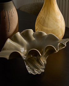 Ваза Lurea из серовато-зеленого стекла, 57 x 37 см