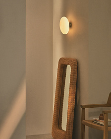 Bamila Бра из дымчатого стекла и никелированного металла Ø25 см