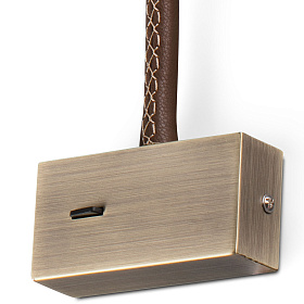 Бра с ридером бронзовое Lead