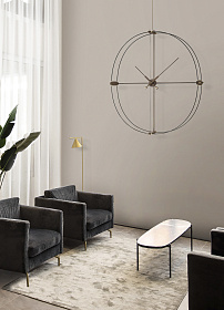 Настенные часы Delmori Premium черный/орех