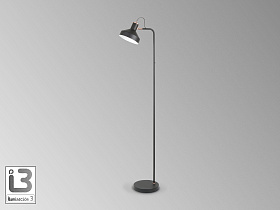 Irias Торшер 1L черный-медный