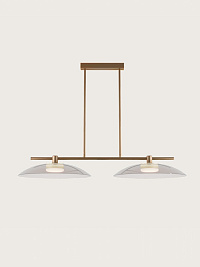 Подвесной светильник Betty C1338/2 золотой металл/прозрачное стекло