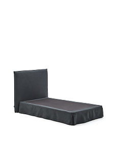 Кровать Jaira антрацитово-серого цвета со съемным чехлом для матраса 90 x 200 