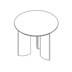 Приставной столик OLIMAR отделка матовый лак RAL 075 70 10