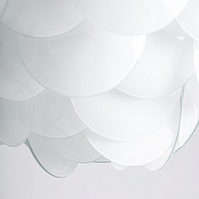 Люстра 37005 из стекла цвета слоновой кости