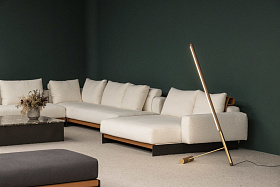 Торшер Linea D Walnut-Gold