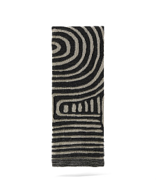 Плед Oreli из черного хлопкового жаккарда с узором «зебра» 130 x 170 см