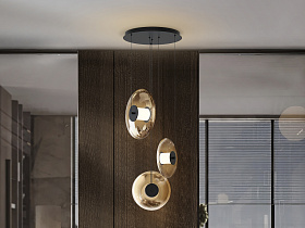 Diabolo Подвесной светильник 3L - черный/янтарный