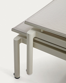 Шезлонг Lesina из серо-коричневого алюминия и текстиля цвета экрю