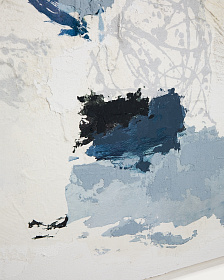 Erale Абстрактная картина ручной работы в серо-синих тонах, размер 80 x 100 см