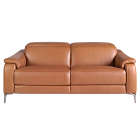 Диван 3-х местный с реклайнером 6181/KM6132-3P-M5676 из коричневой кожи