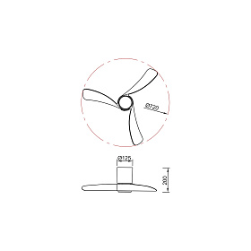 9054 Люстра потолочная-вентилятор NEMO XS