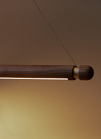Подвесной светильник Linea H Walnut-Gold