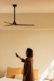 Потолочный вентилятор KLIM M Ш1250mm черный 3 PALAS  орех