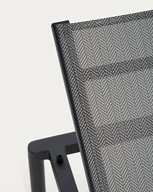 Шезлонг Lesina из алюминия и ткани графитового цвета