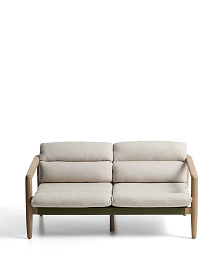 Уличный диван Menfi из массива акации и зеленой веревки, 136 см