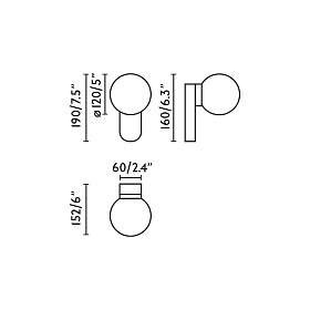 MABE Настенный светильник черный LED 6W 3000K