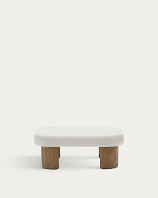 Журнальный столик Labra из цемента и акации 80 x 80 см