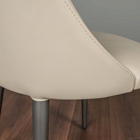 Стул MARBELLA серый матовый лак, экокожа 78